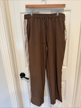 Albion Brown Women's Track Pants with Contrast Side Stripes
